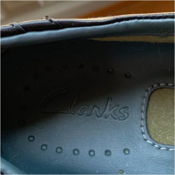 Clarks Black Leather Ortholite Dress Shoes 7 main image 10